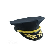 Navy 8 Point Police Hat with Gold Oak Leaf Visor