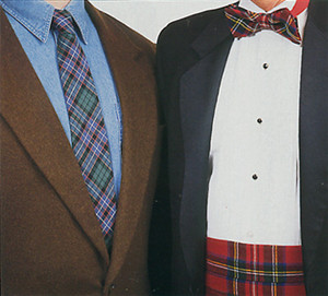 hamilton grey tartan tie
