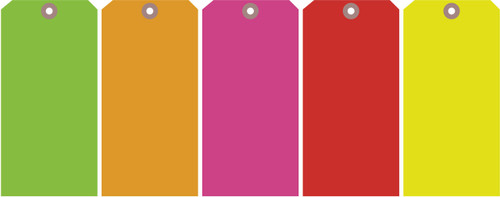 Fluorescent Day Glo Blank Tags All Sizes