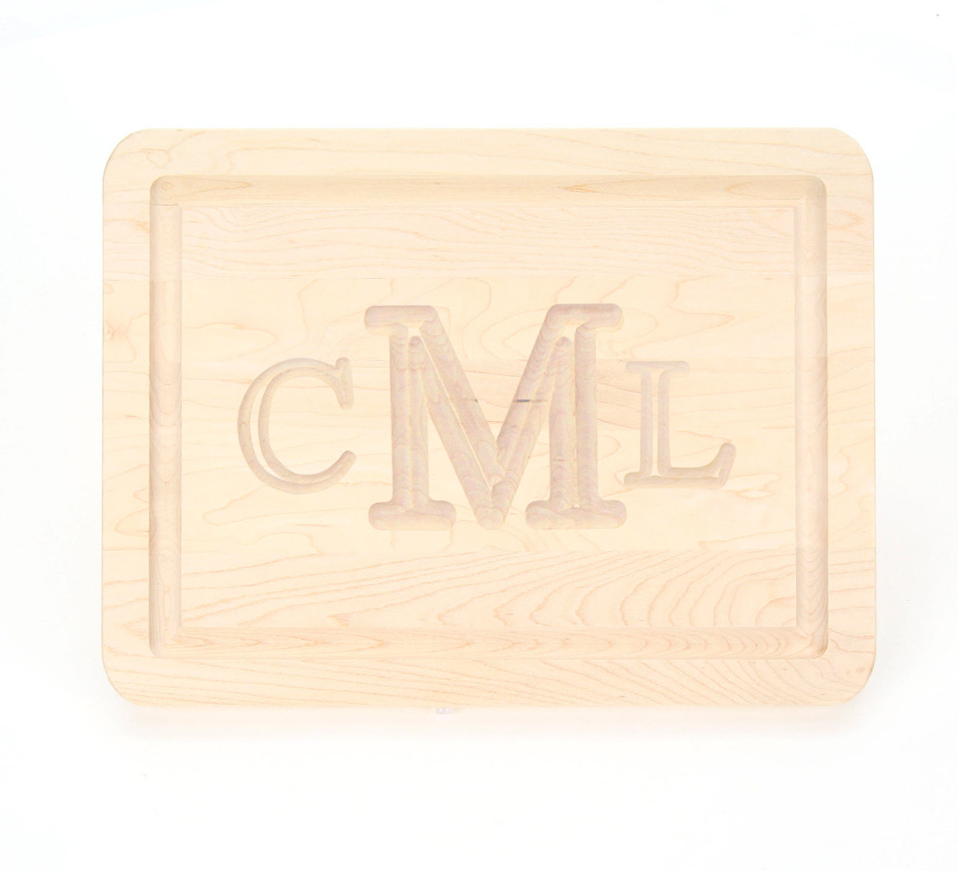 Monogram Classic Design Personalized Cutting Board