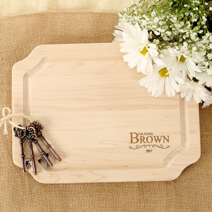 Small Rectangular Cheese Board BigWood Boards 200-SC-C Cutting Board with Handles Monogrammed Cutting Board Maple Wood Serving Tray,C C Small Rectangular Cheese Board BigWood Boards 200-SC-C Cutting Board with Handles Monogrammed Cutting Board Maple Wood Serving Tray,C C