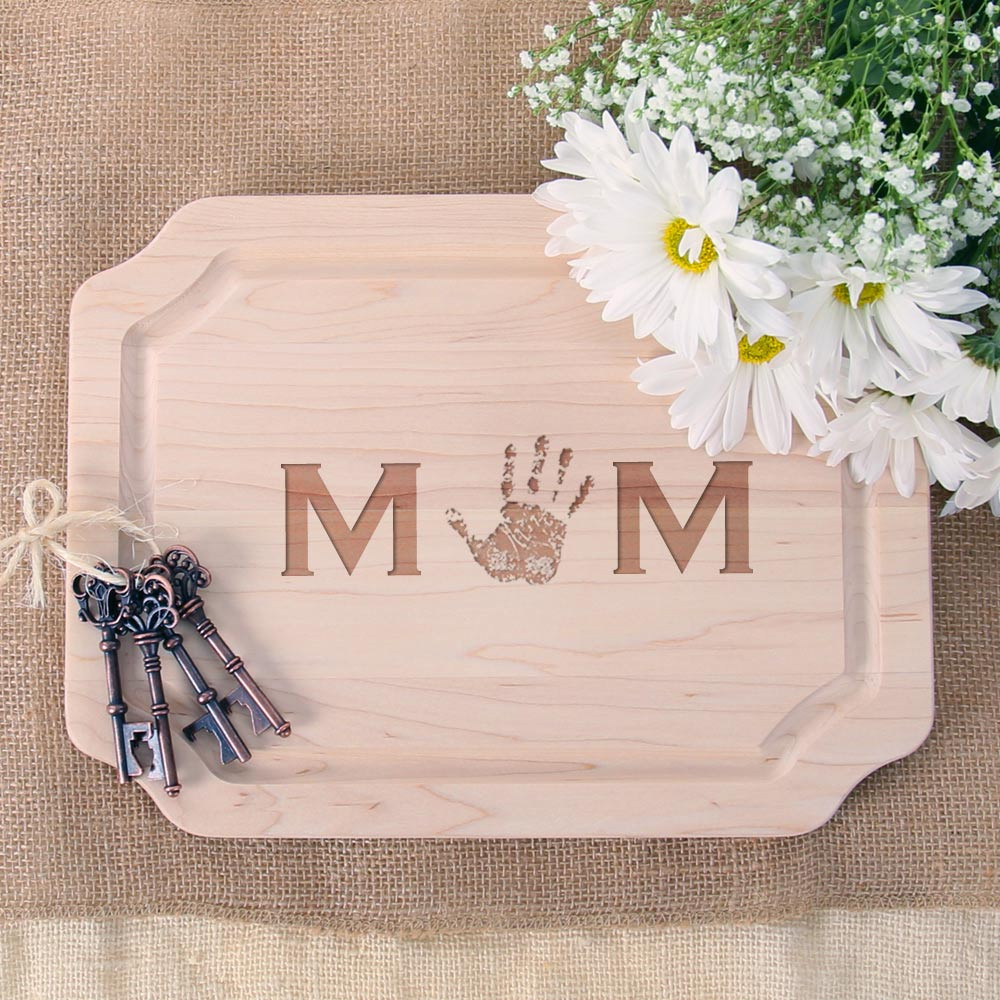 Mothers Day Maple Cutting Board with Engraved Saying