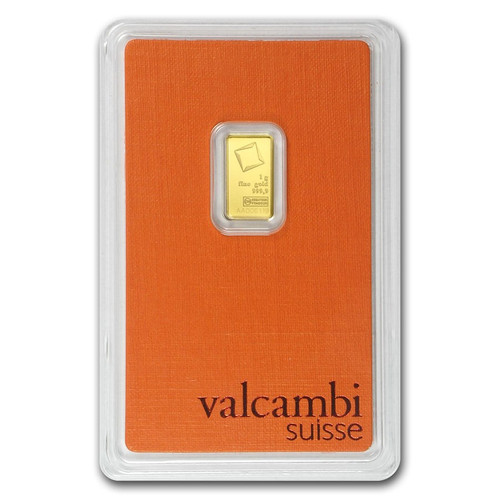 Valcambi 1 gram Gold Bar (In Assay)