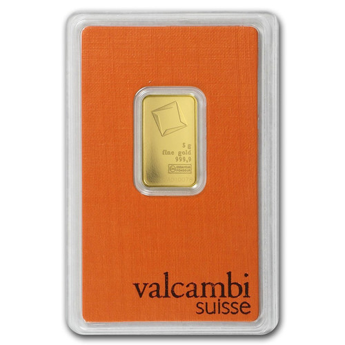 Valcambi 5 gram Gold Bar (In Assay)