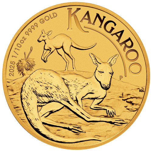 2025 Australian Kangaroo 1/10 oz Gold Coin