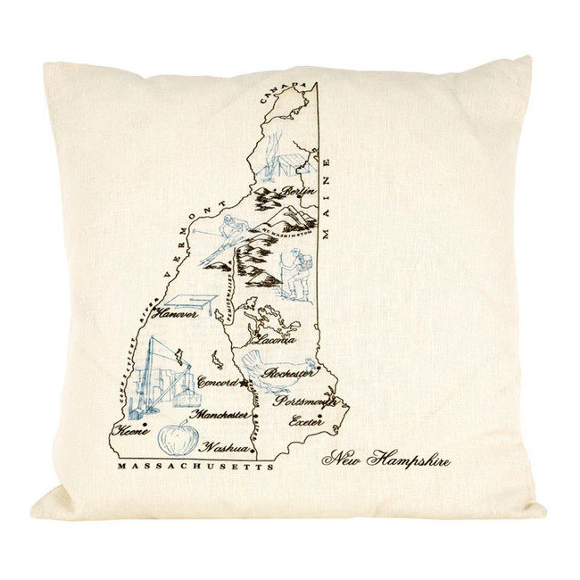 New Hampshire Ox Bow Pillow