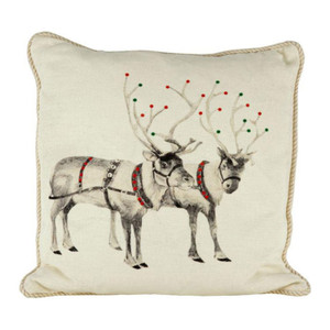 Holiday Reindeer Ox Bow Pillow