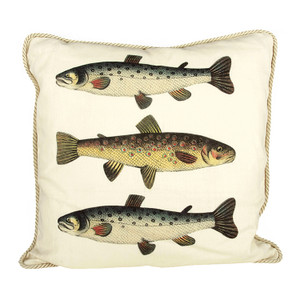 Salmon and Trout Ox Bow Pillow