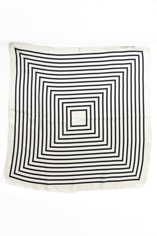 black and white scarf silk