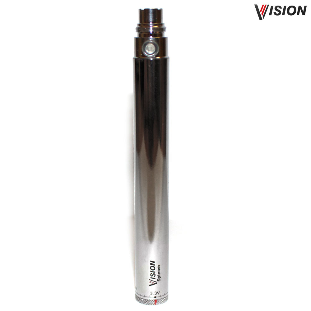 Vision Spinner Variable Voltage 1100mAh Battery - Stainless Steel - Vape It  Now