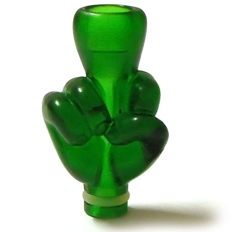 Middle Finger Plastic 510 Drip Tip - Green