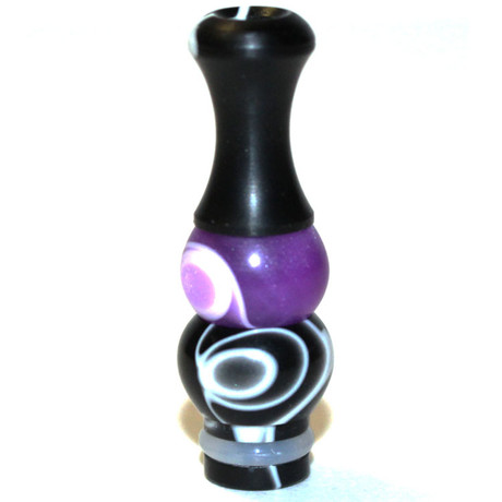 Multicolor Acrylic 510 Drip Tip - Black Purple