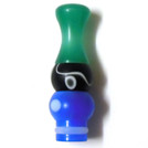 Multicolor Acrylic 510 Drip Tip - Green Black Blue