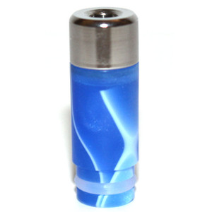 Stainless Flat Top Acrylic 510 Drip Tip - Blue