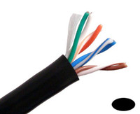 Primus Cable CAT5E Outdoor,UV, 1000ft, Black, C5CMX-414BK