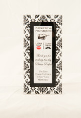 Magnetic Photo Booth Frame with easel option whimsical Black
