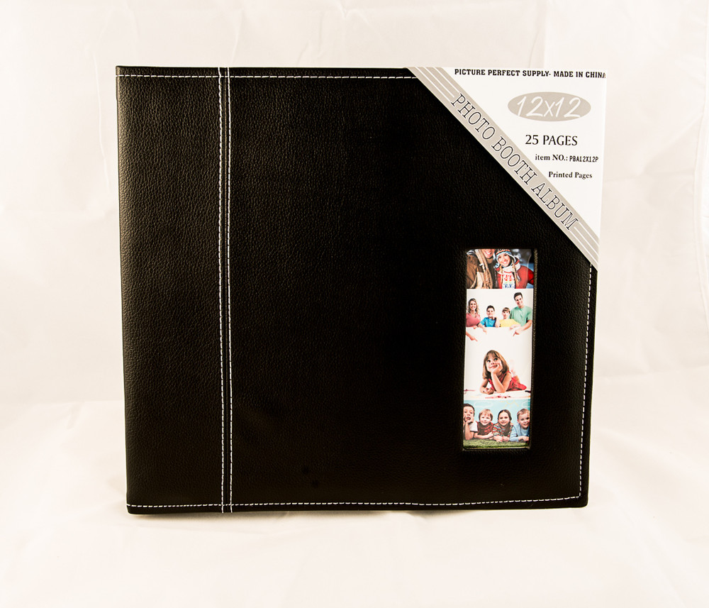 Photo Booth Frames - Black Cover Photo Booth Memory Album DIY Picture  Scrapbook with 2x6 Inch Photo Strip Inserts - 40 White Pages