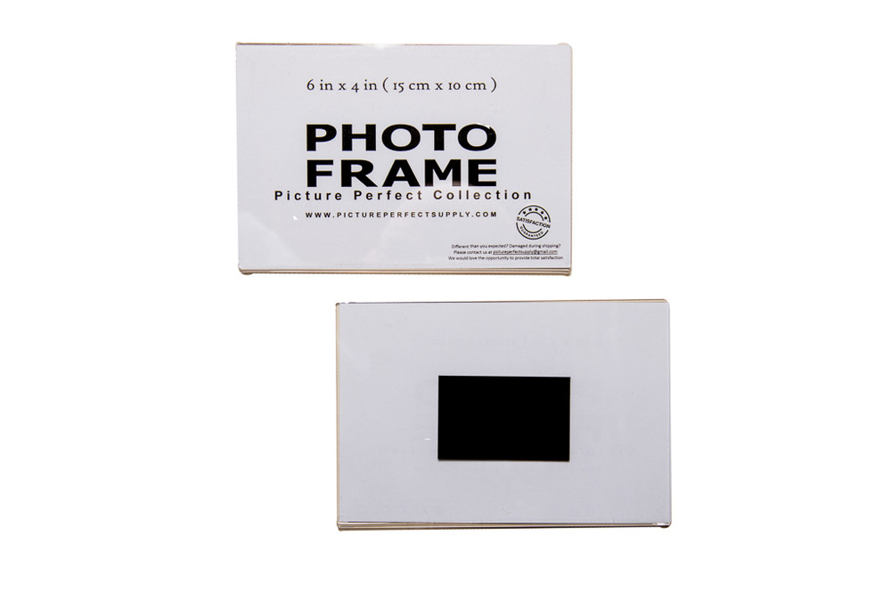 1 Frame/pk MAGNETIC PHOTO FRAMES Clear Plastic 4"x6" 