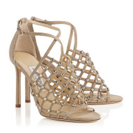 Jimmy Choo Donnie Sandals in Nude, Size 36.5