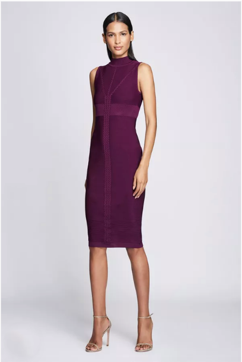 mock neck knit dress