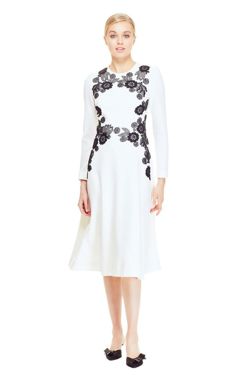 ivory lace midi dress