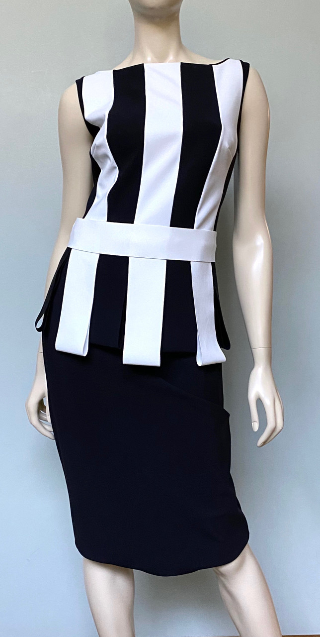 chiara boni black and white dress