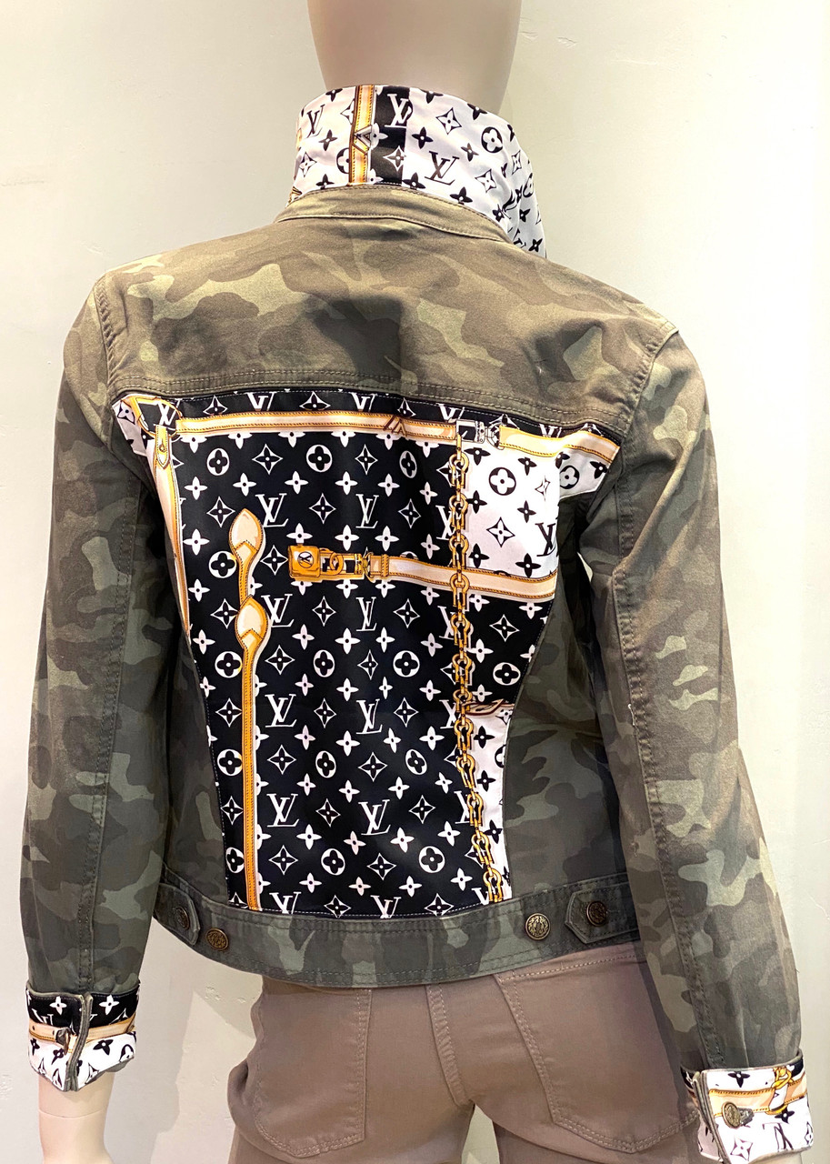 black camo denim jacket
