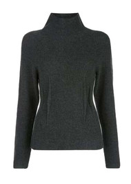 Altuzarra Loretta Ribbed Knit Sweater in Carbon Melange, Size 38