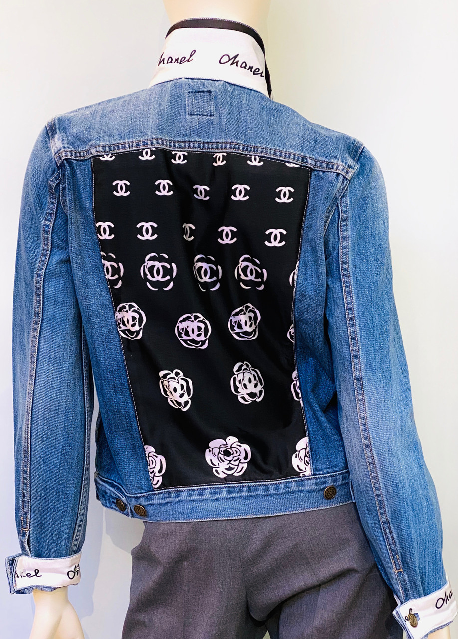 designer white denim jacket