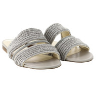 Fabiana Filippi Double Band Embellished Sandals, Size 37