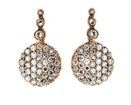 Selim Mouzannar Beirut Basic Earrings in Pink Gold Set with Diamonds