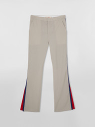 Marni Wool Tuxedo Trousers with Contrasting Trim in Light Camel