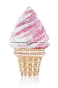 *PRE-ORDER | PRE-FALL '21* Judith Leiber Couture Strawberry Twist Ice Cream Cone Pillbox