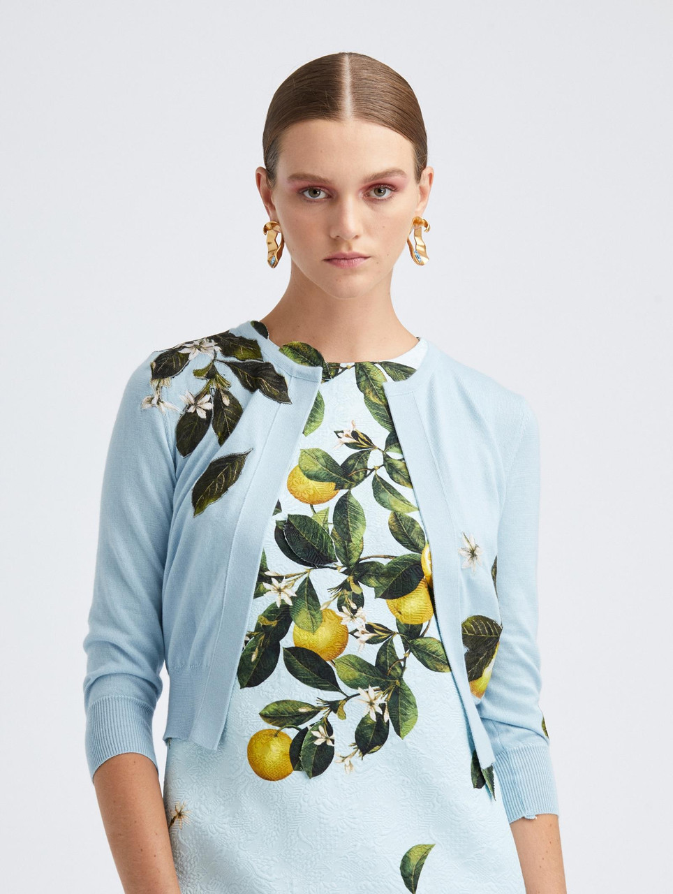 lemon print cardigan