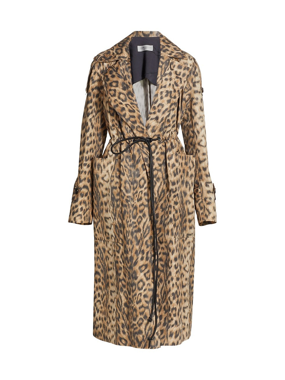 leopard print trench