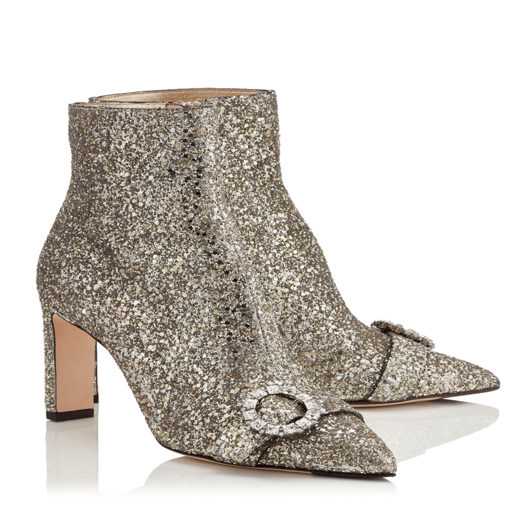 jimmy choo glitter booties