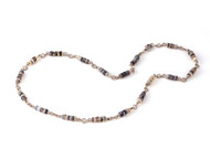 Sylva & Cie. 18K White Gold Opal Wheel Necklace, 18”