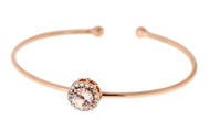 Selim Mouzannar Beirut Bracelet in 18K Pink Gold Set with Diamonds and Morganite