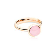 *PRE-ORDER* Tamara Comolli 18K Rose Gold Small Bouton Pink Chalcedony Ring