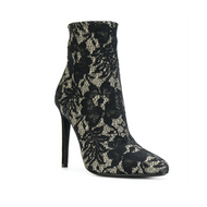 Giuseppe Zanotti Mariotte Black and Gold Shimmer Lace Bootie