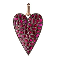 Sylva & Cie. 14K Rose Gold Burmese Ruby Heart Pendant