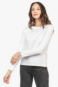 Lilla | P Long Sleeve Crew Neck with Back Seam in White