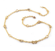 Sylva & Cie. 18K Yellow Gold Link Chain Necklace with Diamonds