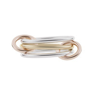 Spinelli Kilcollin 18K Mix Gold Solarium MX 3 Link Ring, Size 7.5