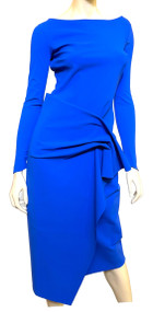 Chiara Boni La Petite Robe Hale Midi Dress in Blu Klein