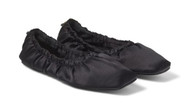 Jimmy Choo Bardo Satin Ballerina Flats in Black, Size 37