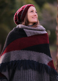*PRE-ORDER* Augustina Cashmere Ouray Shawl in Burgundy