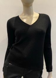 Fabiana Filippi Cashmere V-neck Sweater in Black
