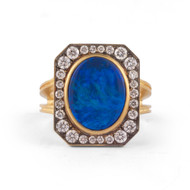 Sylva & Cie. 18K Yellow Gold Opal Renee Ring, Size 7 1/4
