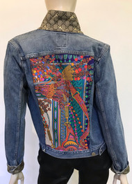Designer Embellished Denim Jacket - Tassel, Small